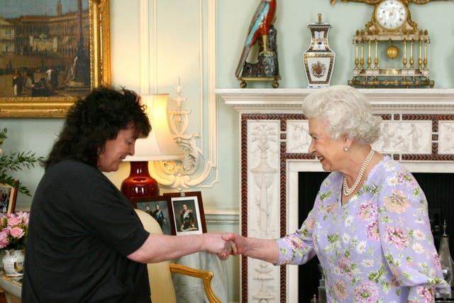 <p>Carol Ann Duffy and the Queen in 2009</p>