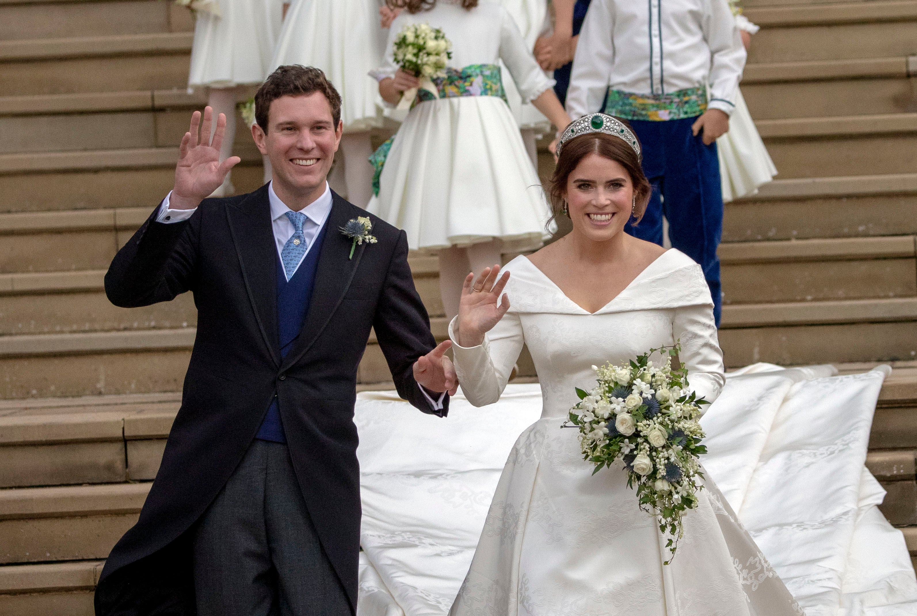 Princess Eugenie and Jack Brooksbank on their wedding day in 2018