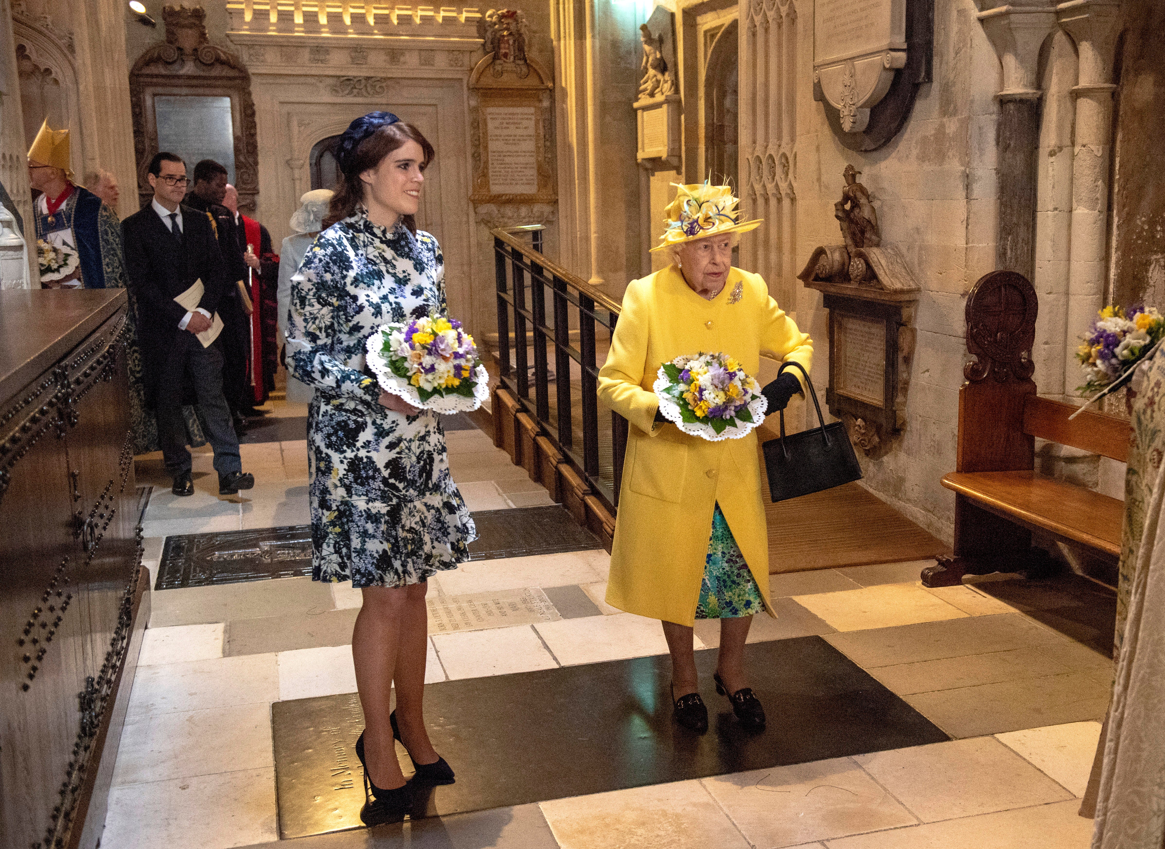 Princess Eugenie and Queen Elizabeth II in April 2019