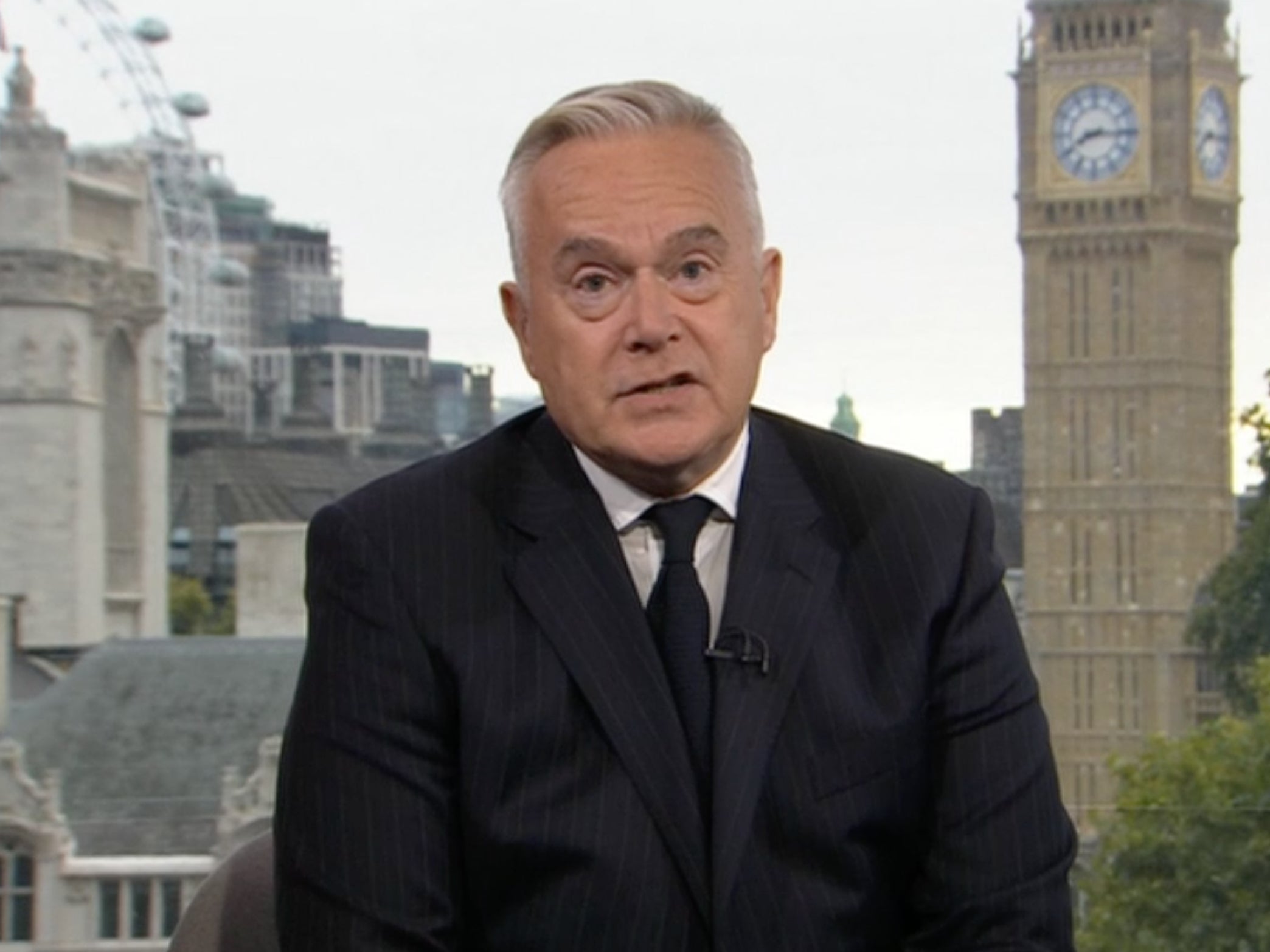Huw Edwards during the BBC coverage of the Queen’s death