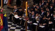 Prince Edward wipes tears during Queen's funeral ceremony
