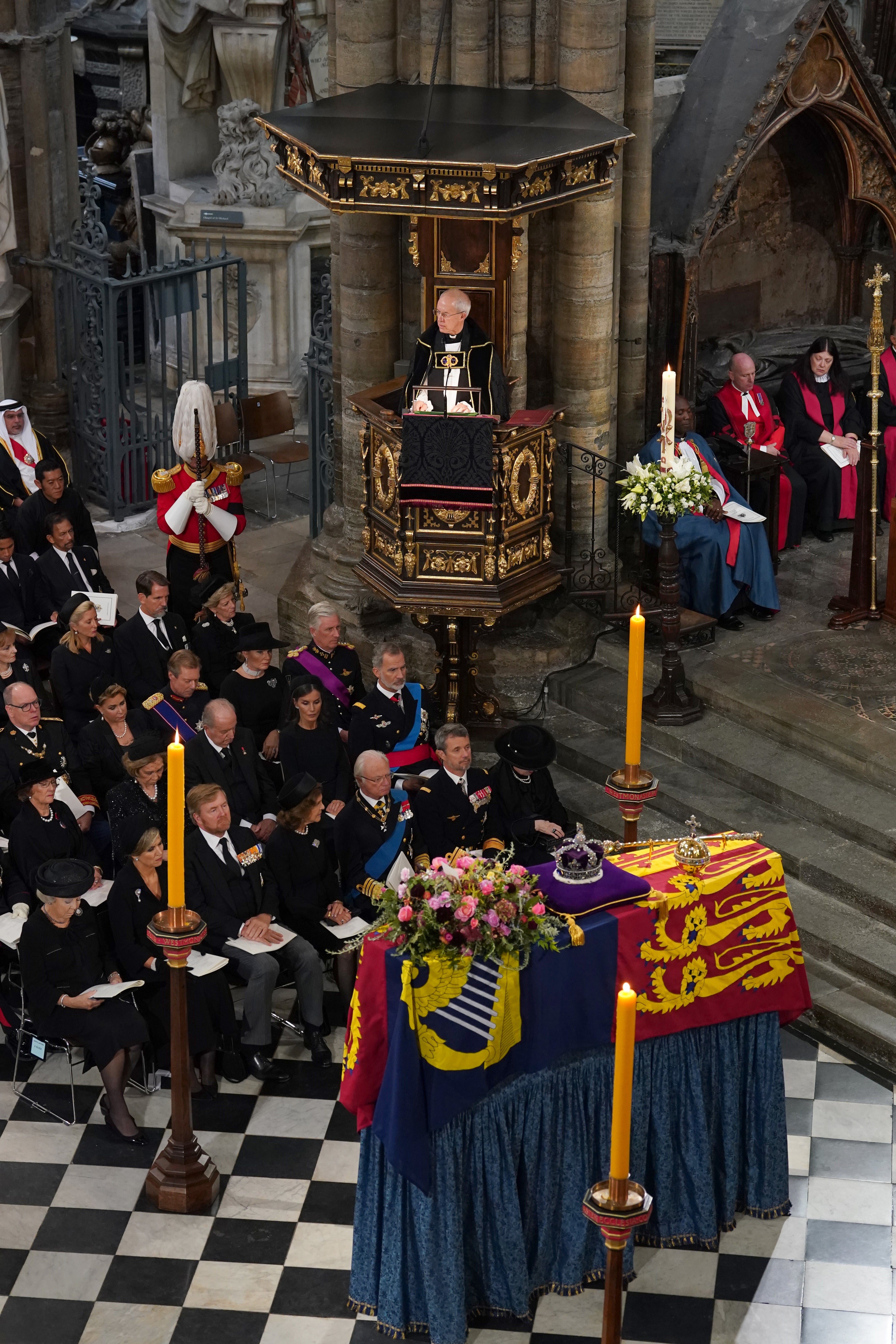 Archbishop of Canterbury speaking at the state funeral of the Queen at Westminster Abbey (PA)