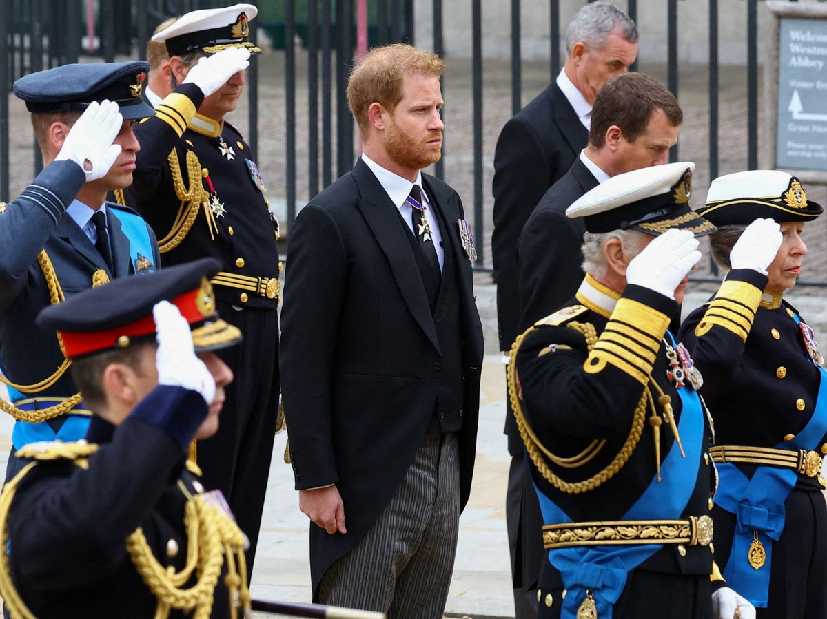 Prince Harry denied right to salute and wear military uniform during Queen’s state funeral