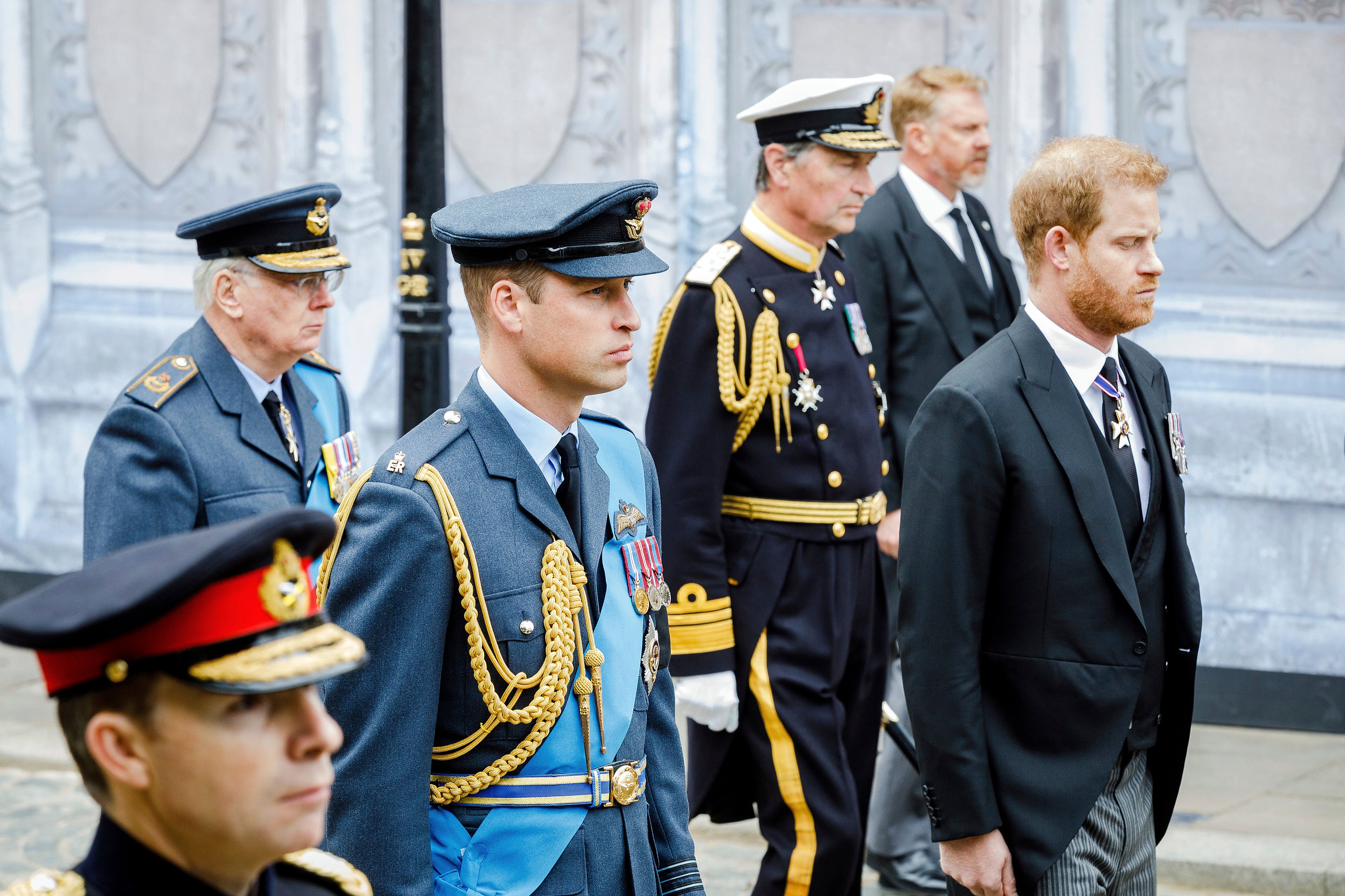 Brothers Prince William and Prince Harry were reunited in grief