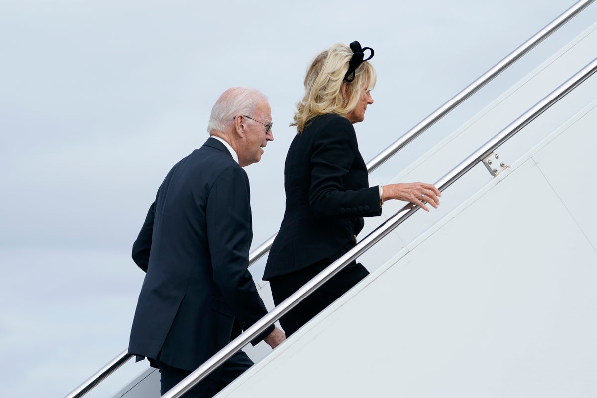 Joe Biden flies out of London two hours after end of Queen Elizabeth funeral