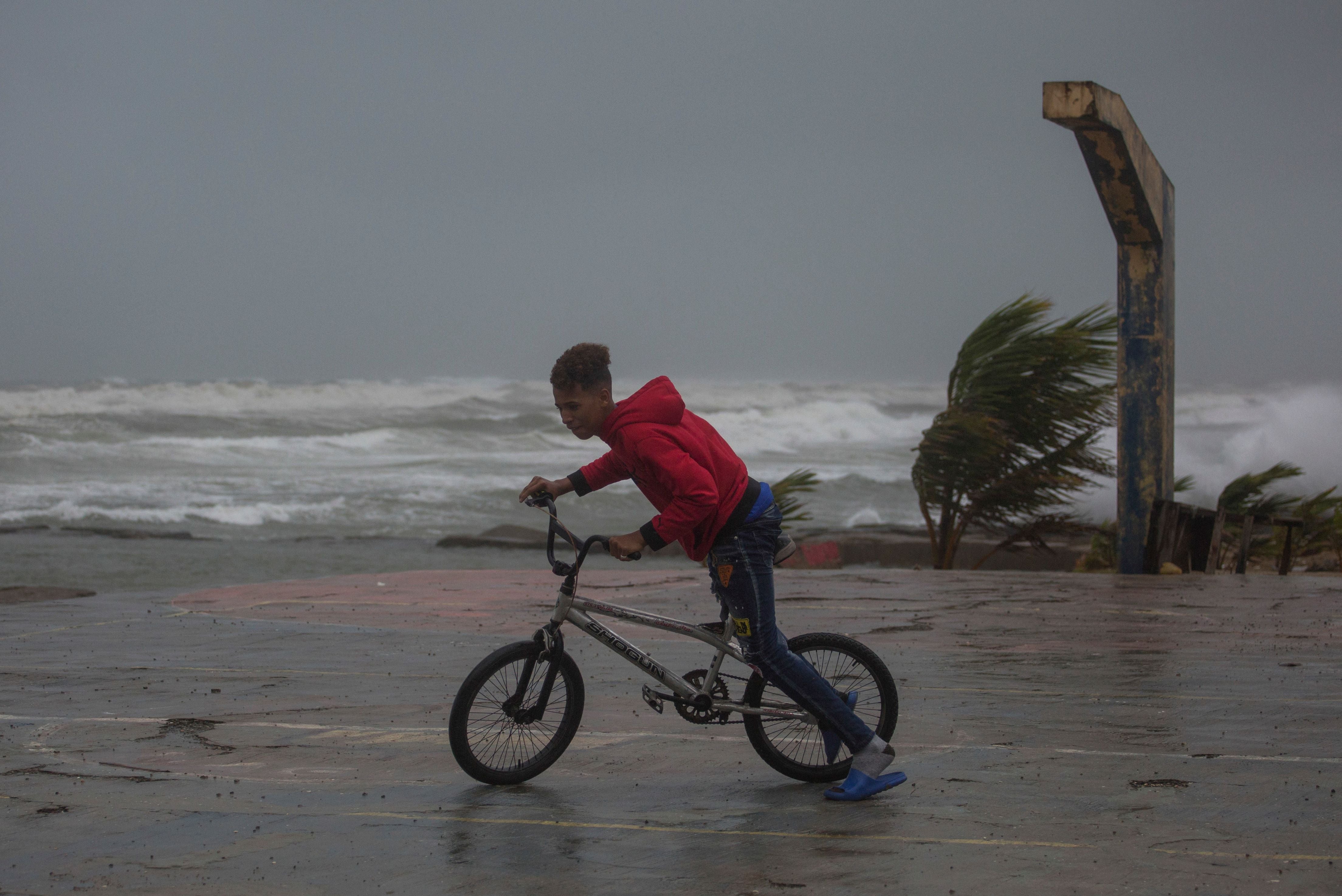 Hurricane Fiona is hitting the Dominican Republic on Monday, with up to 15 inches of rain expected