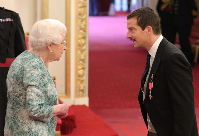 Edward ‘Bear’ Grylls from Ramsbury is made an OBE (Officer of the Order of the British Empire) by Queen Elizabeth II at Buckingham Palace (Yui Mok/PA)