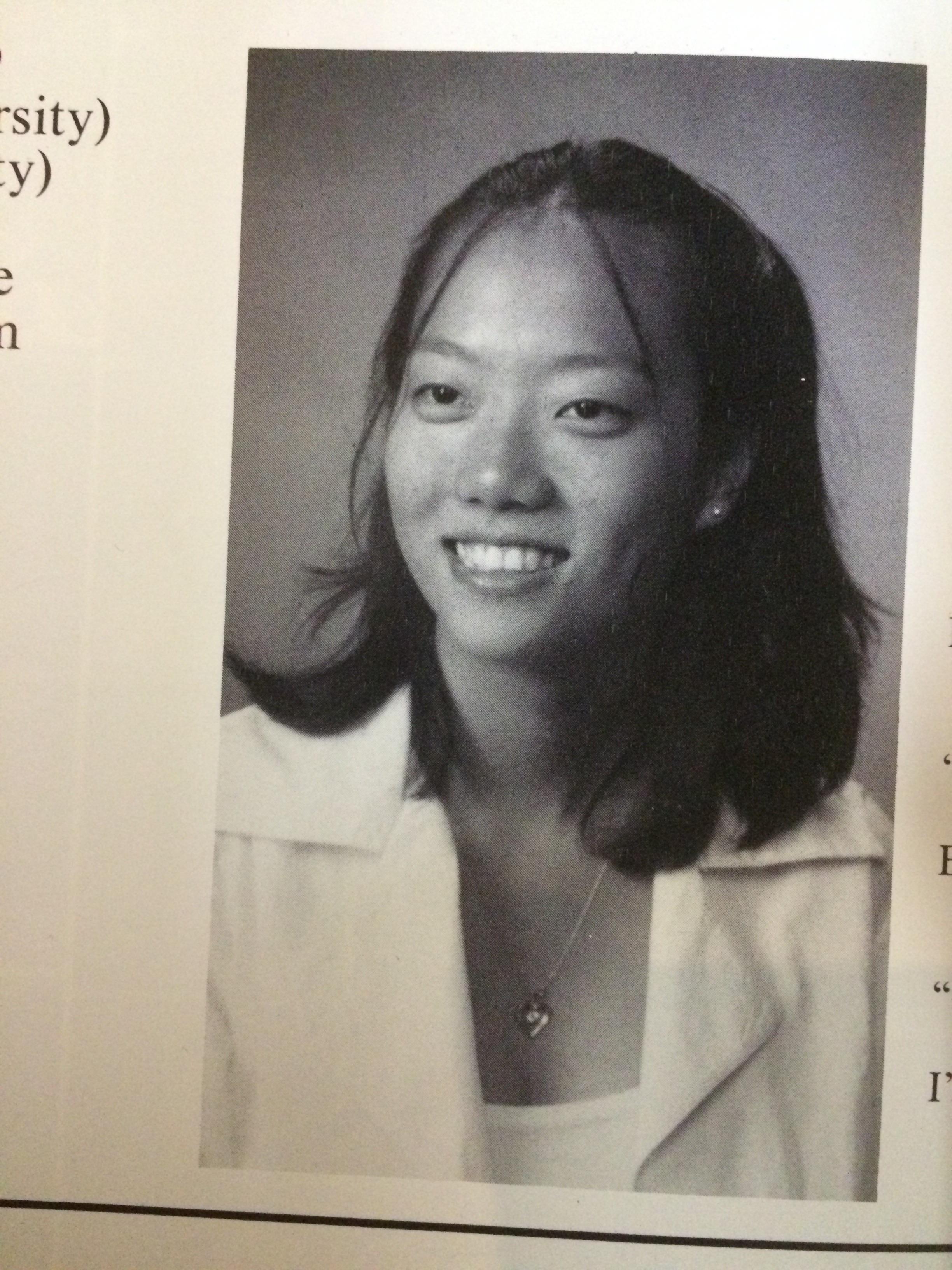 Hae Min Lee in a school yearbook photo