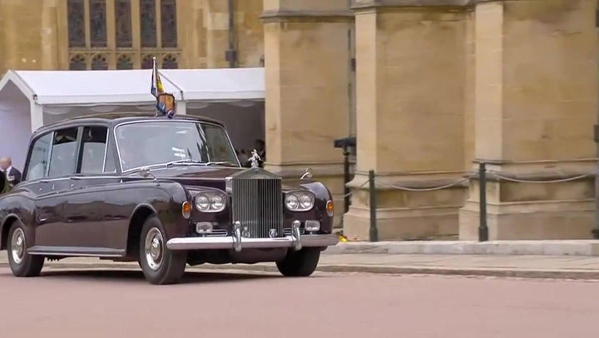 King Charles III leaves Windsor Castle after Queen Elizabeth II lowered into Royal Vault