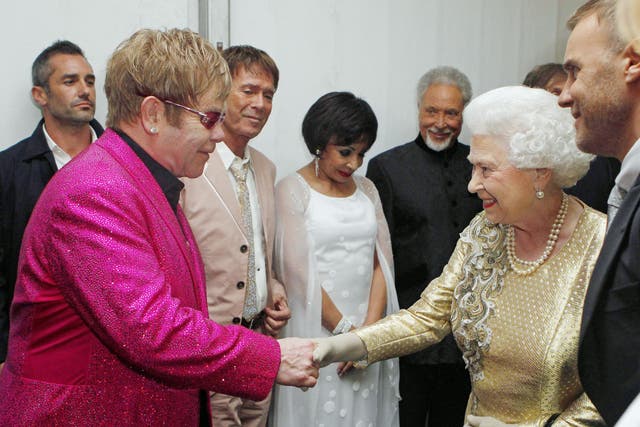 Sir Elton John meets the Queen (Dave Thompson/PA)