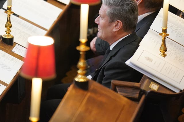 Labour leader Keir Starmer at the Queen’s state funeral at Westminster Abbey (Dominic Lipinski/PA)