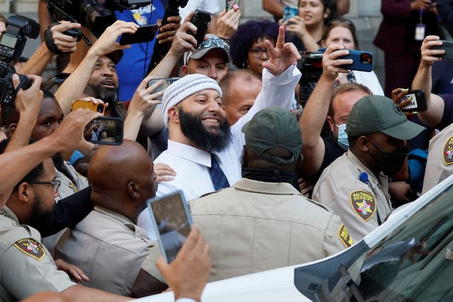<p>Adnan Syed leaving the courthouse on Monday </p>