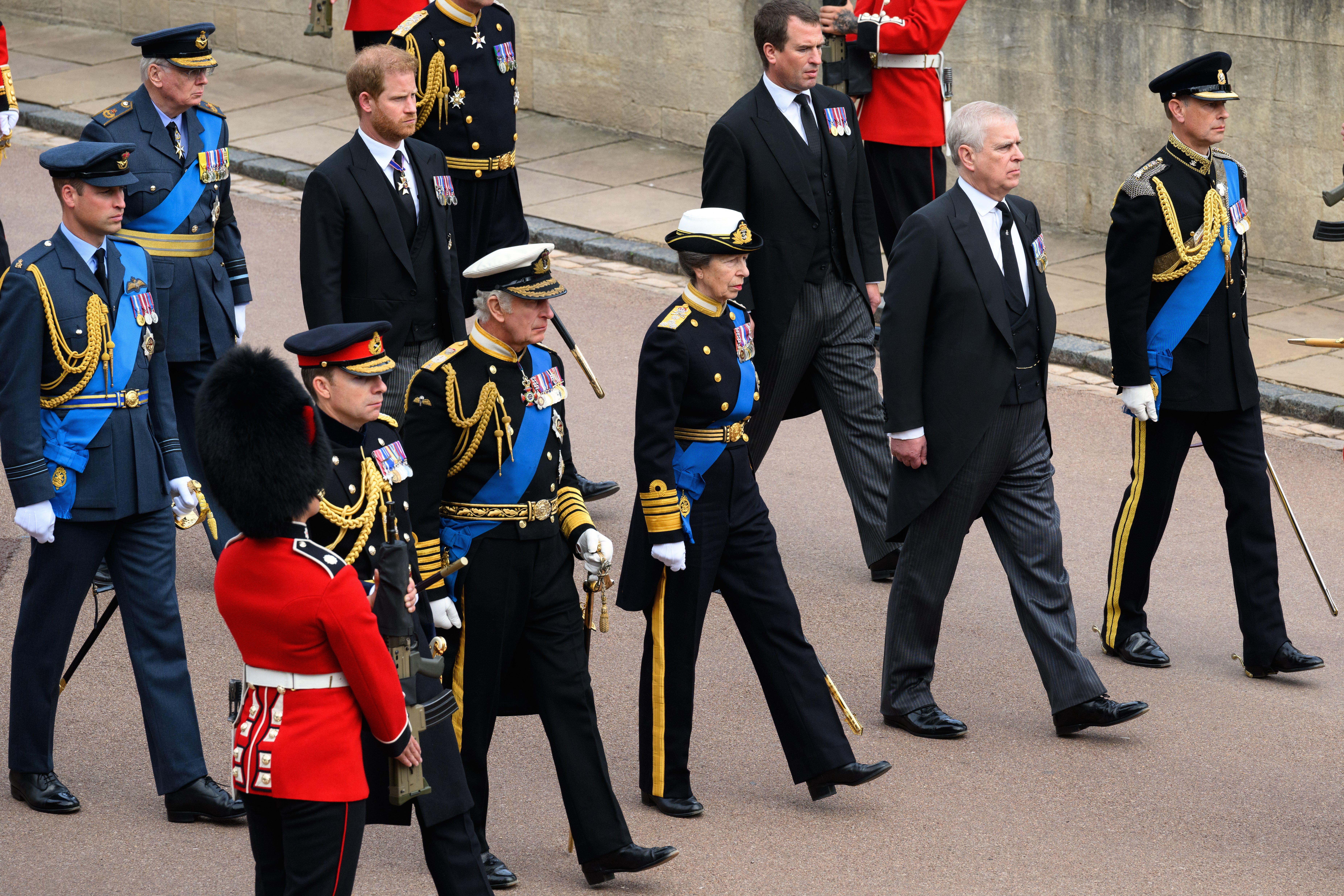 Royal family members took part in Monday’s procession (Leon Neal/PA)