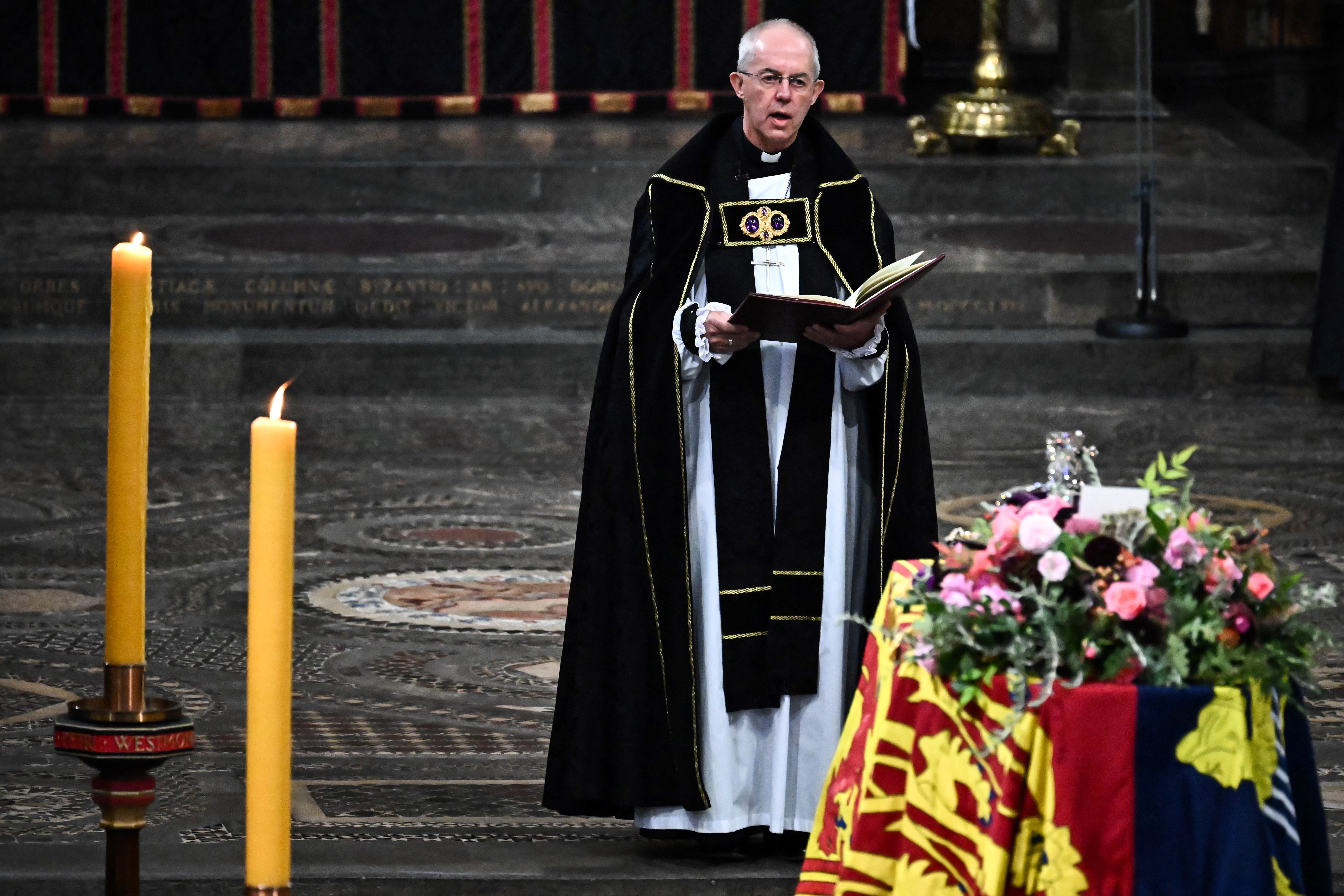 Archbishop of Canterbury Justin Welby recalled the Queen touched ‘a multitude of lives’ during his sermon