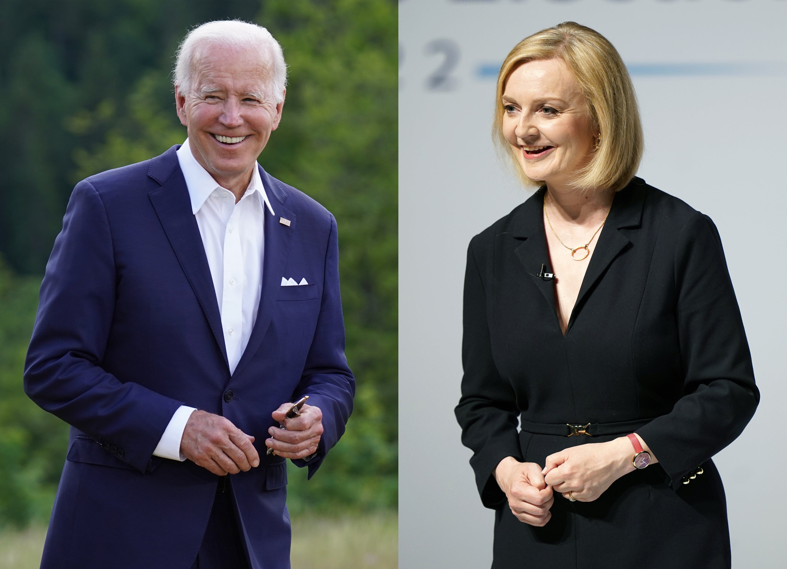 Joe Biden and Liz Truss will meet in New York City (PA)