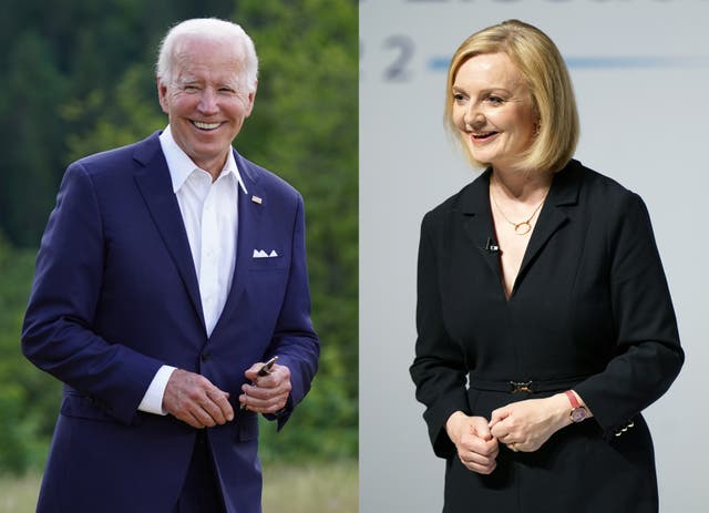 Joe Biden and Liz Truss will meet in New York City (PA)