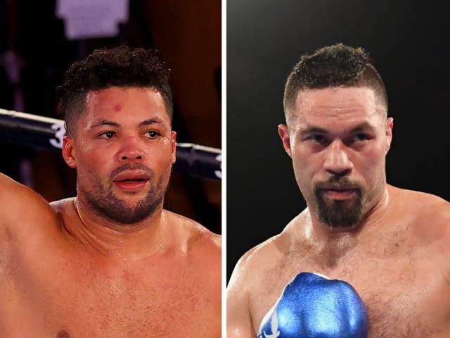 <p>Joe Joyce (left) and Joseph Parker are set to square off in Manchester</p>