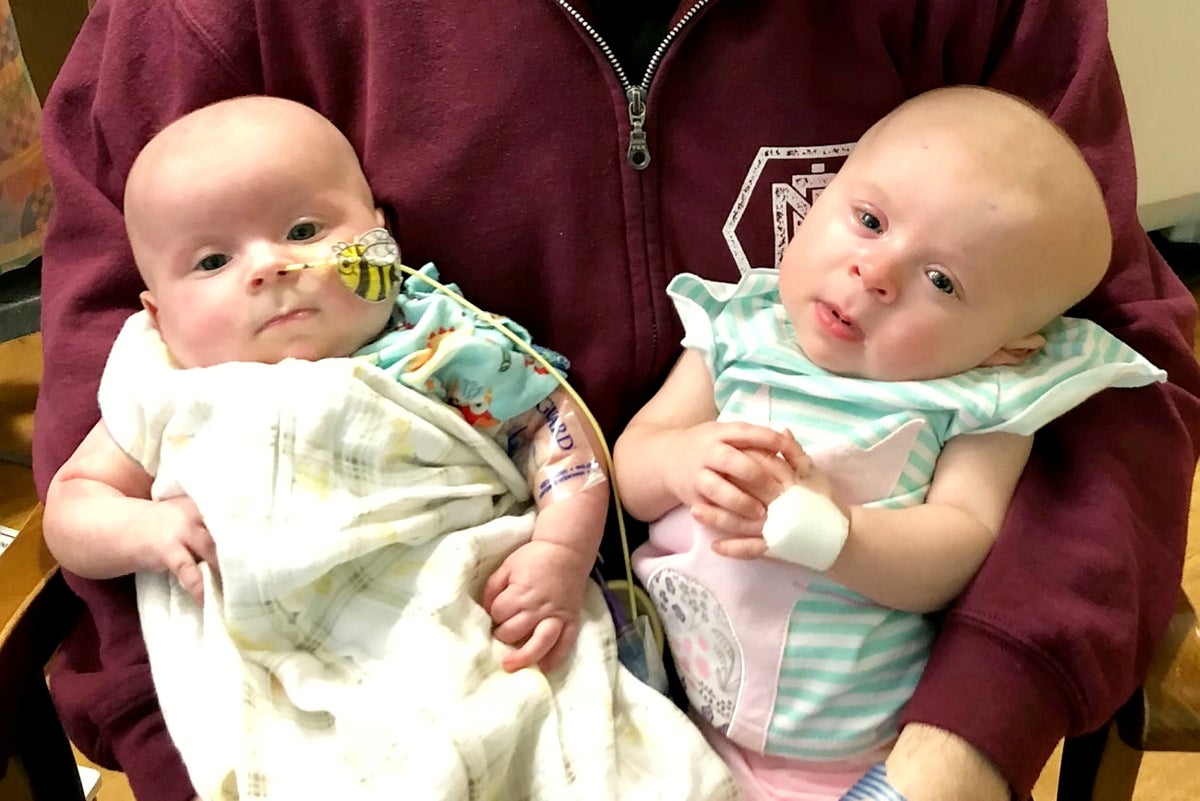Mother’s heartbreak as twin daughters both diagnosed with rare eye cancer