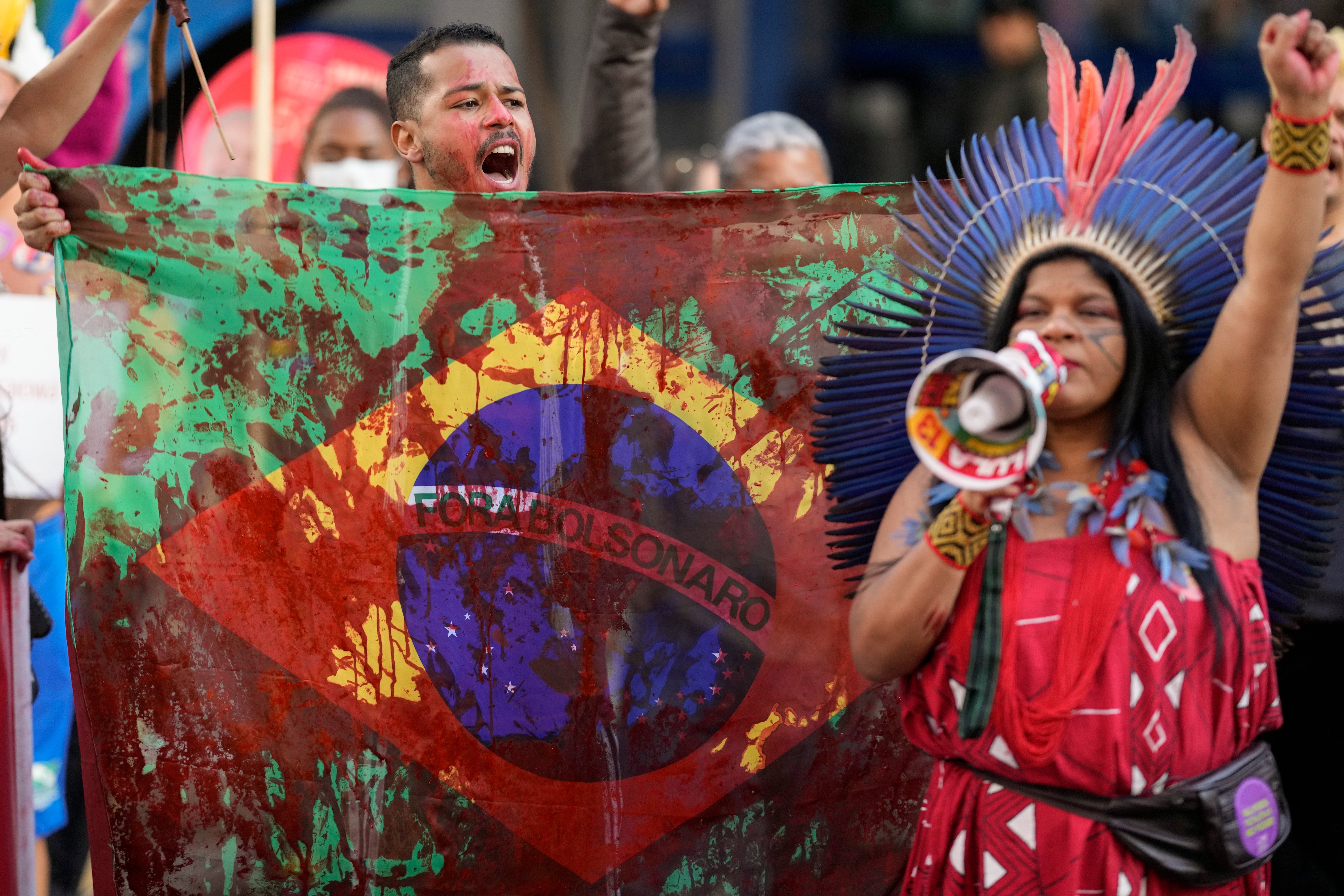 Brazil Indigenous protest