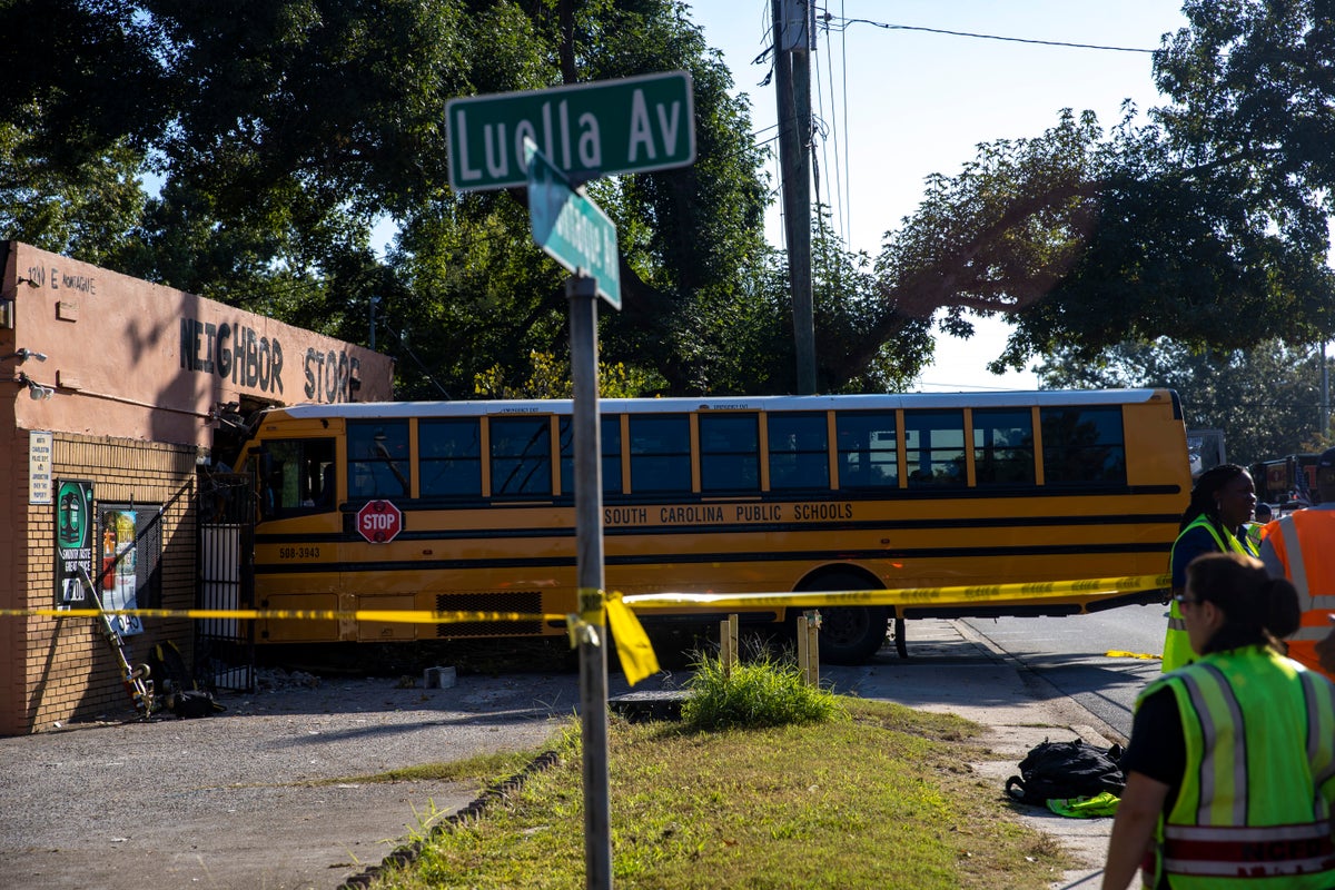 School bus crashes into S Carolina store; 7 sent to hospital