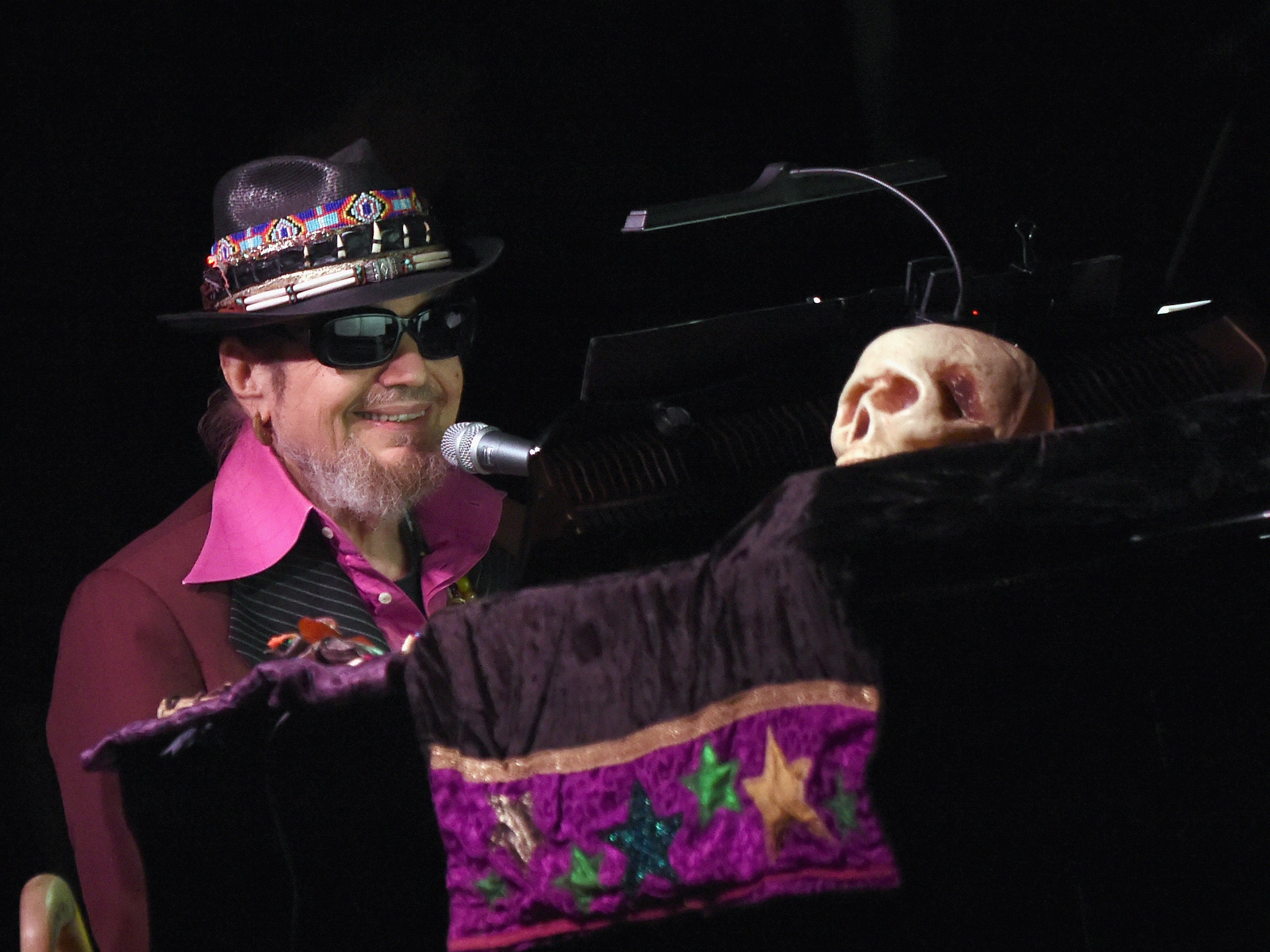 Rebennack (and skull) performing in Nashville, 2016