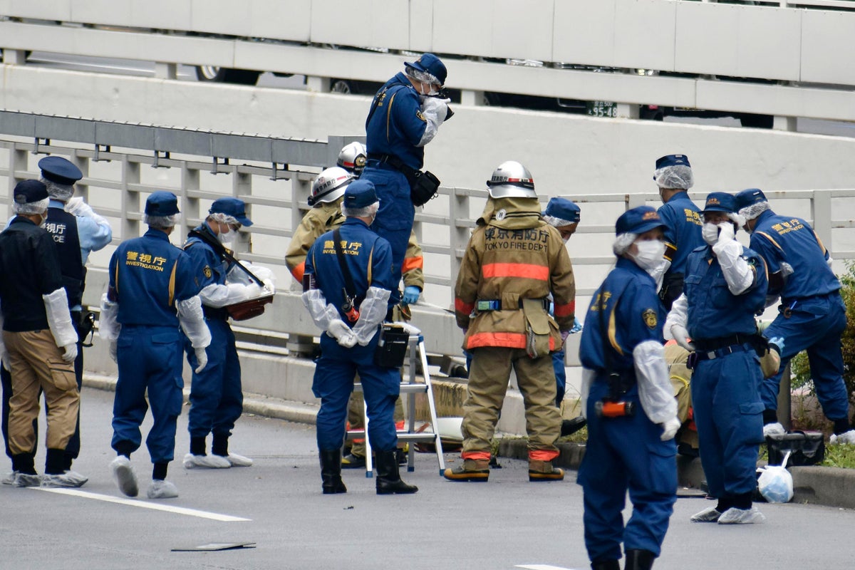 Man sets himself on fire in apparent protest of Abe funeral