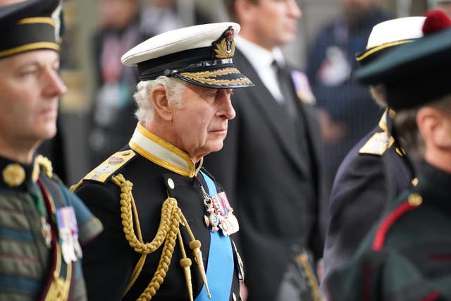 The King is planning a ‘less expensive’ coronation ceremony and a ‘slimmed down’ working monarchy as an acknowledgement of Britain’s cost-of-living crisis, according to reports (James Manning/PA)
