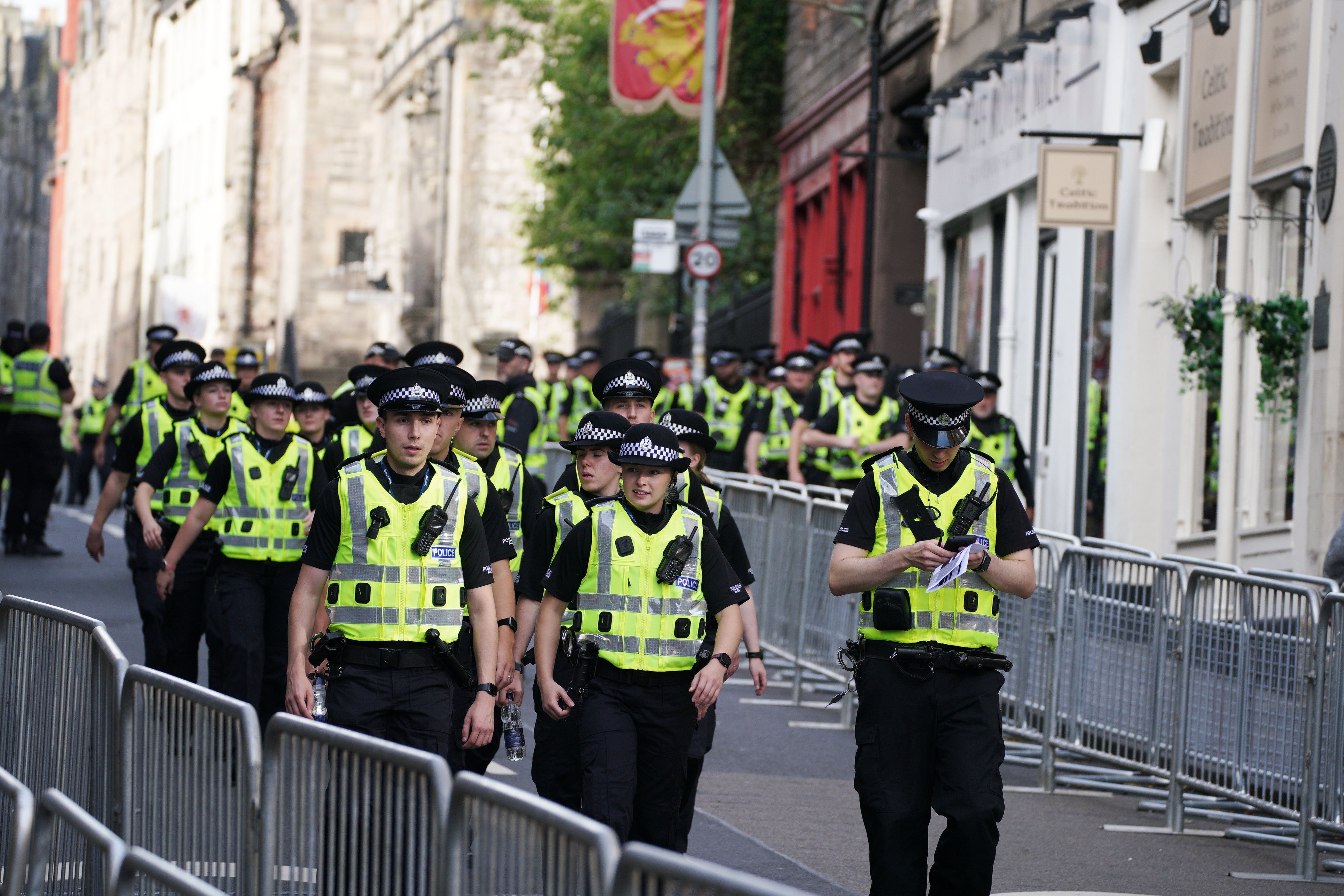 A major policing operation was in place during events to mark the death of the Queen (Peter Byrne/PA)