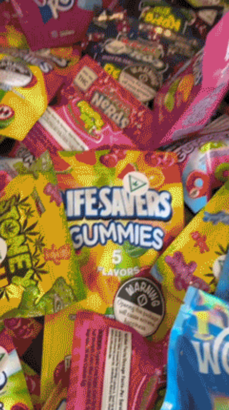 The gummies have no association with the brands they are falsely being packaged in