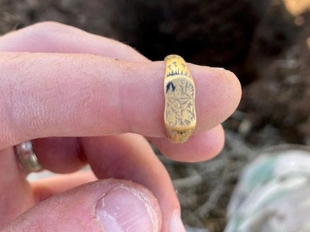 Early medieval Gold Ring with Triple Bezel in United Kingdom
