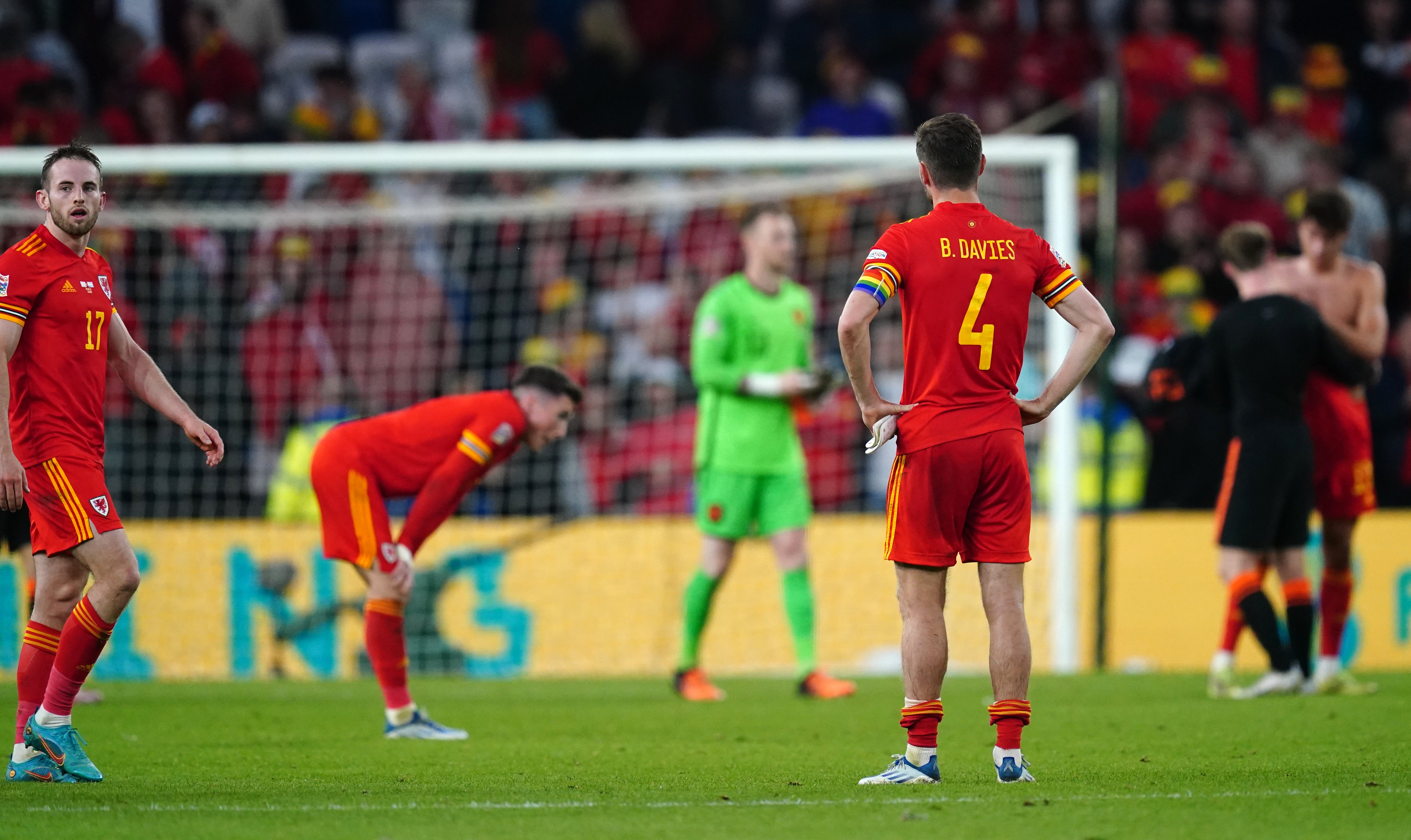 Wales’ Nations League campaign has suffered from conceding late goals (David Davies/PA)