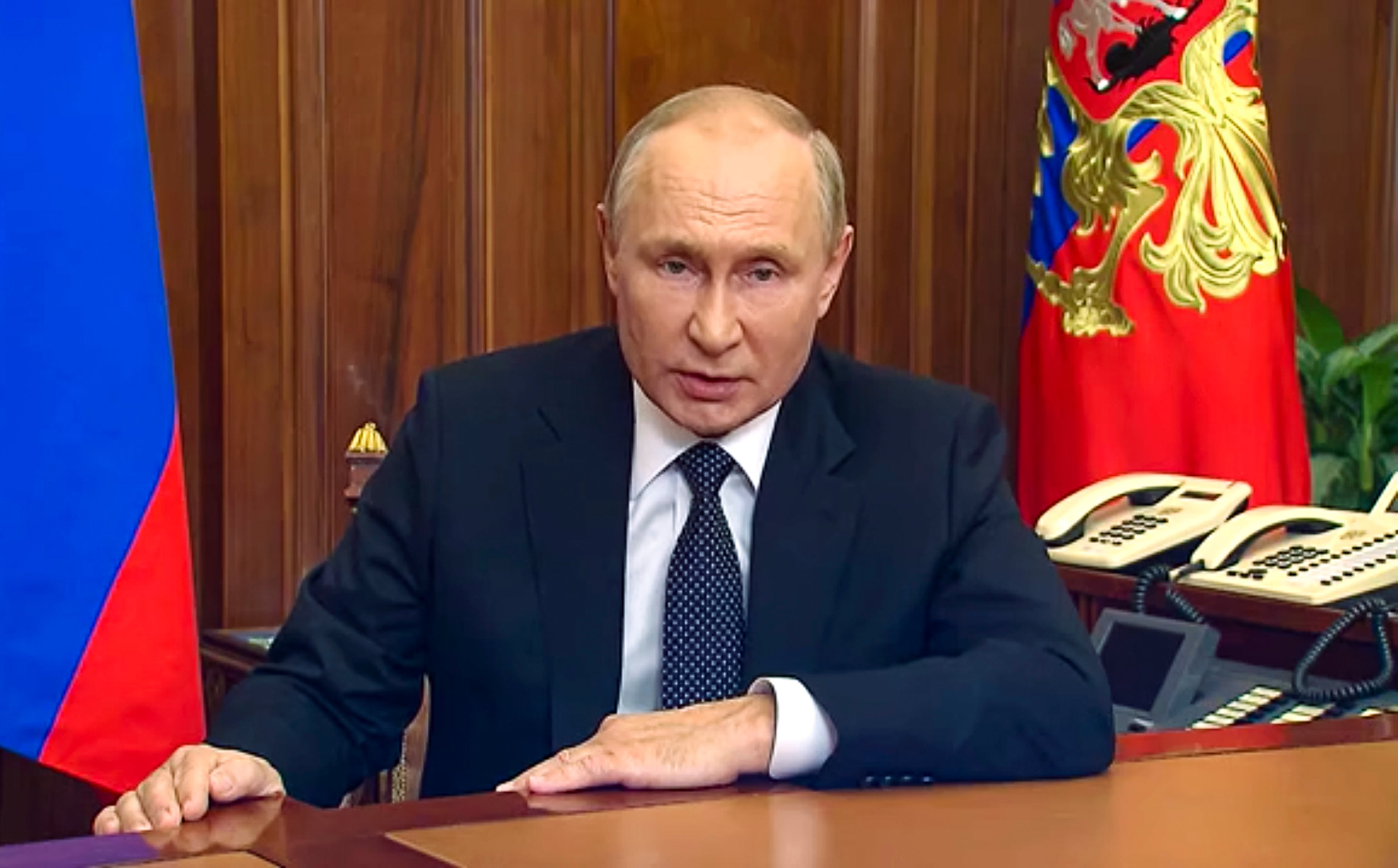Vladimir Putin addresses Russian nation
