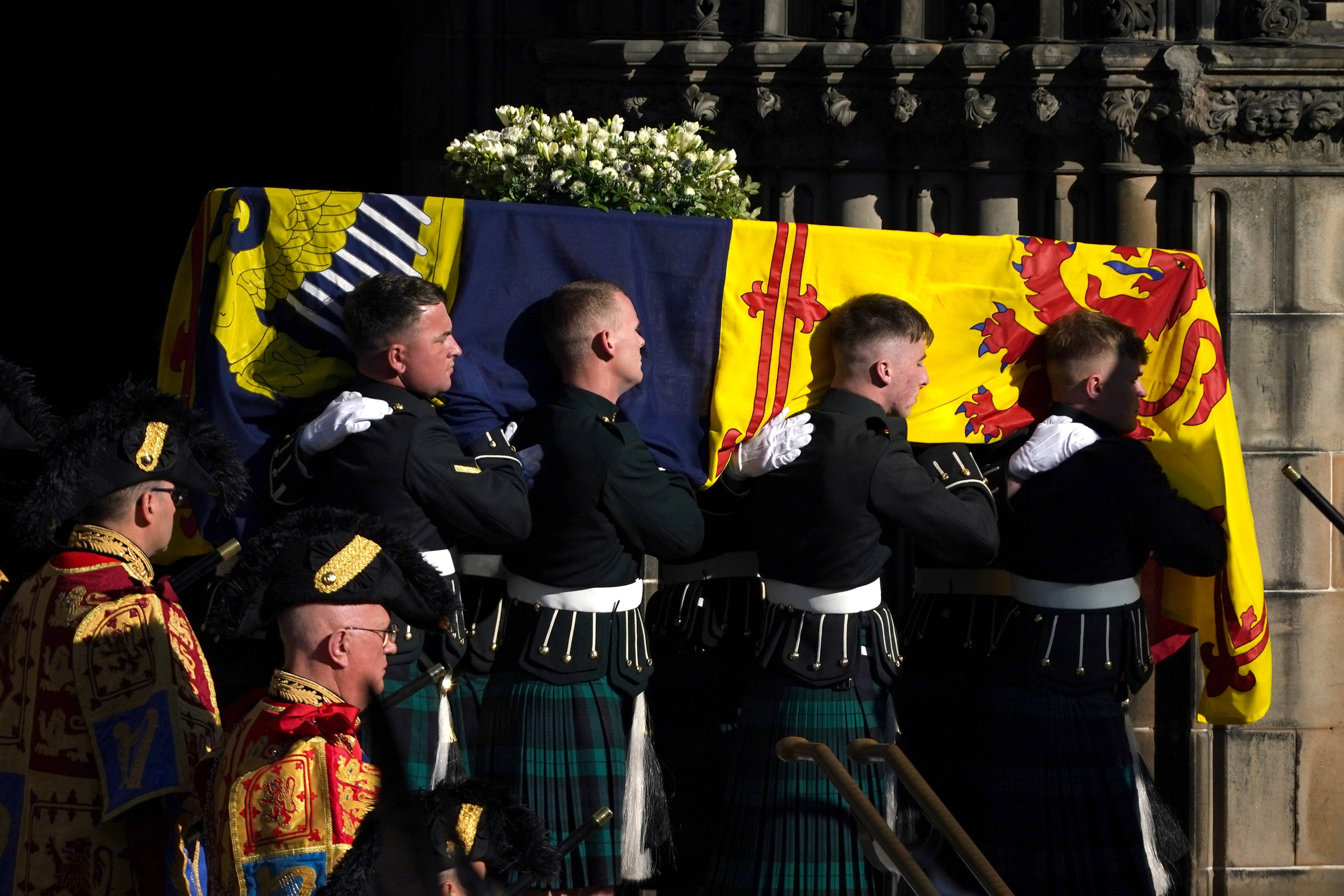 The arrests came during events while the Queen’s coffin was in Edinburgh (PA)
