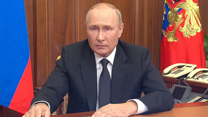 Putin warns west ‘I’m not bluffing’ over nuclear weapons as he declares partial mobilisation