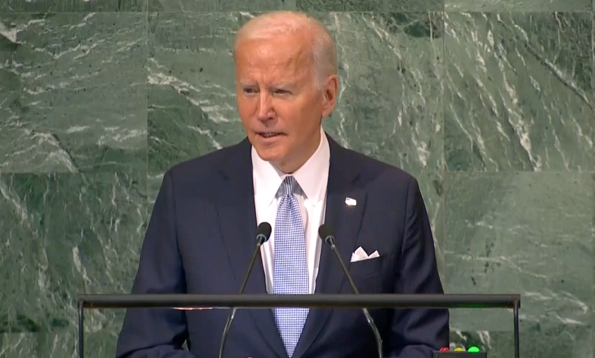 Joe Biden speaks at the UN general assembly