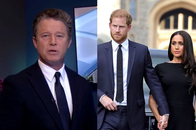 <p>Extra host Billy Bush under fire for saying Harry Meghan ‘drama’ is ‘delicious’ in Queen’s funeral segment</p>