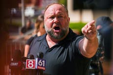 Alex Jones’ Sandy Hook lies led to strangers showing up at boy’s house to see if he was dead, father says 