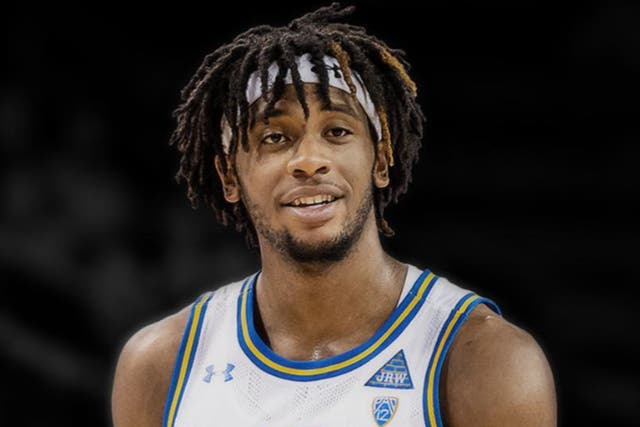 <p>Jalen Hill, 22, a former UCLA basketball player, in his jersey. Mr Hill died after going missing in Costa Rica, according to his family</p>
