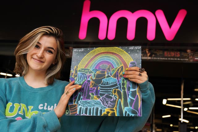 India Arkin appears at an HMV store in Newcastle as part of the launch of its new label 1921 Records (Owen Humphrys/PA)