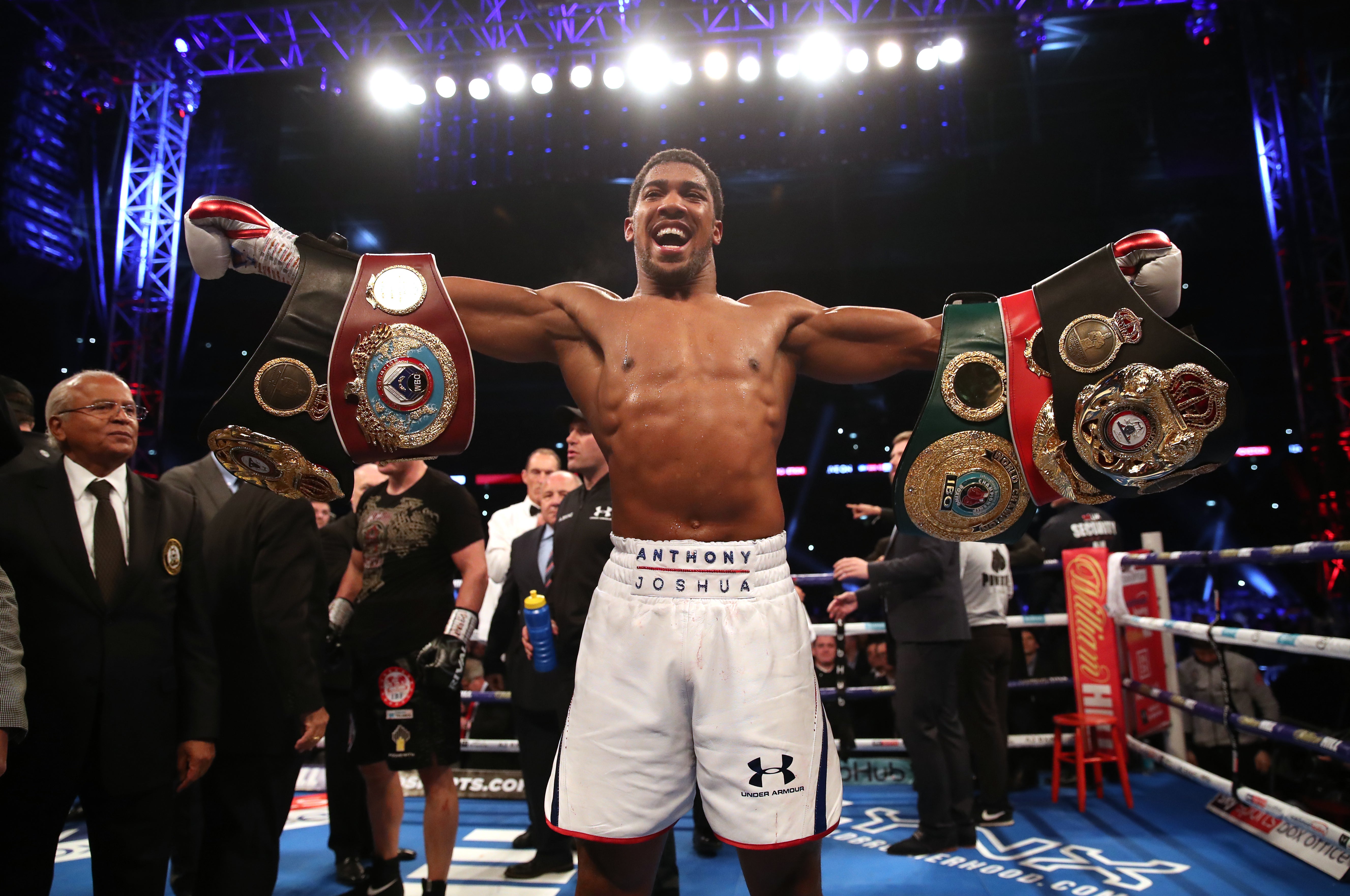 Anthony Joshua, pictured, claimed his 22nd consecutive victory with a seventh-round victory over Alexander Povetkin (Nick Potts/PA)