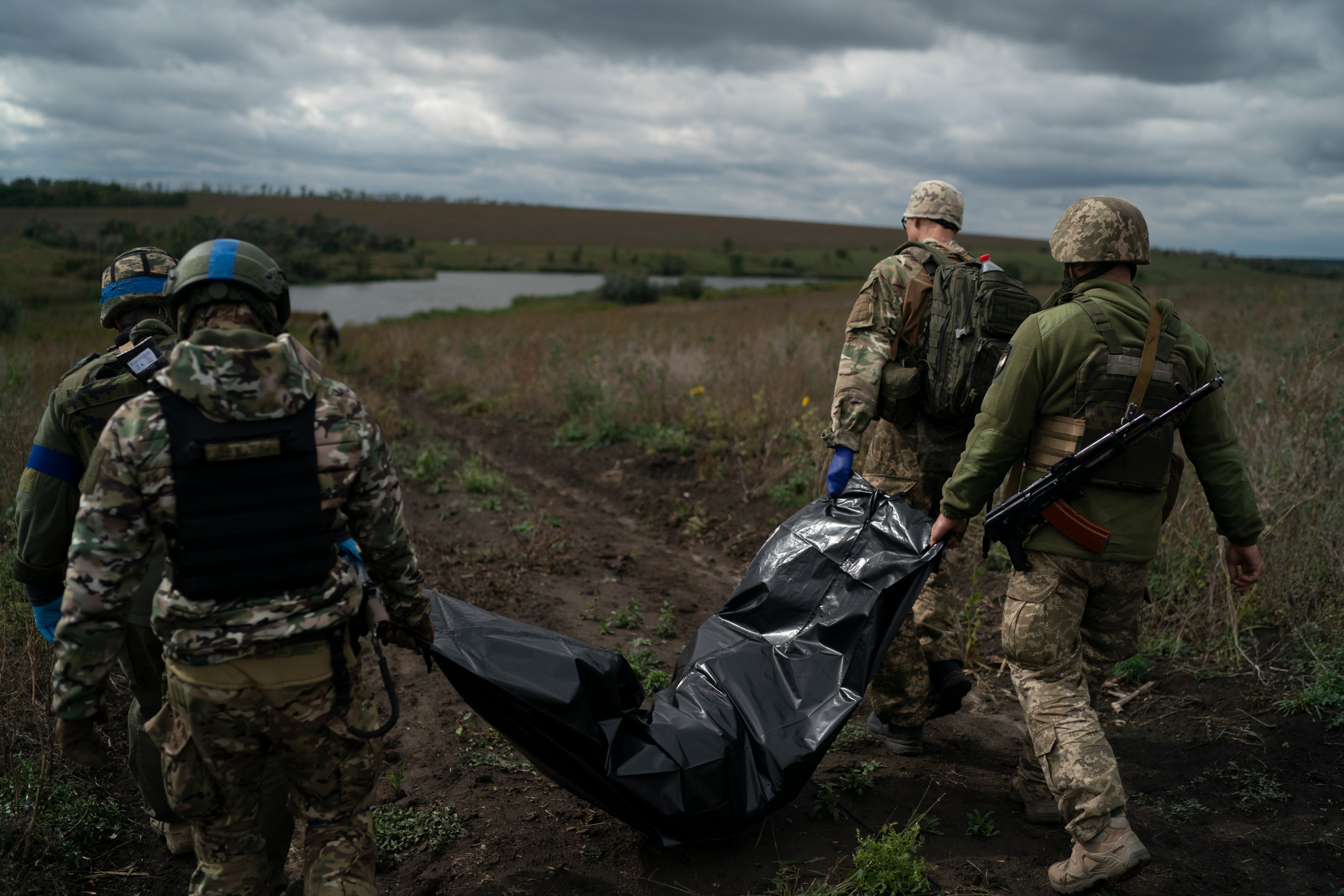Russia Ukraine War Battlefield Bodies