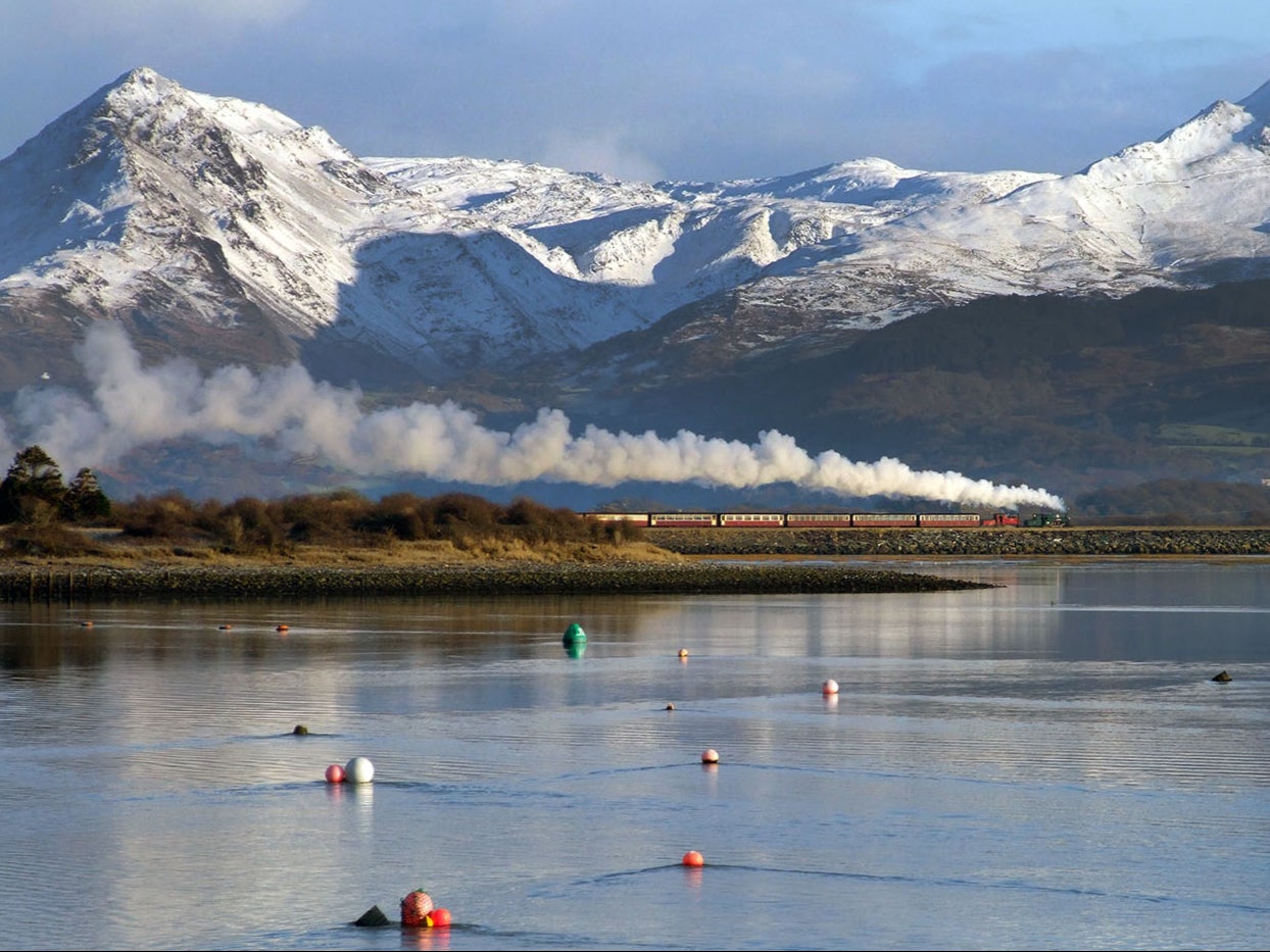 Wales’ steam locomotive goes more than 13 miles from the harbour of Porthmadog to the town of Blaenau Ffestiniog via Snowdonia