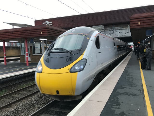 An Avanti West Coast train at Birmingham International Station (Martin Keena/PA)