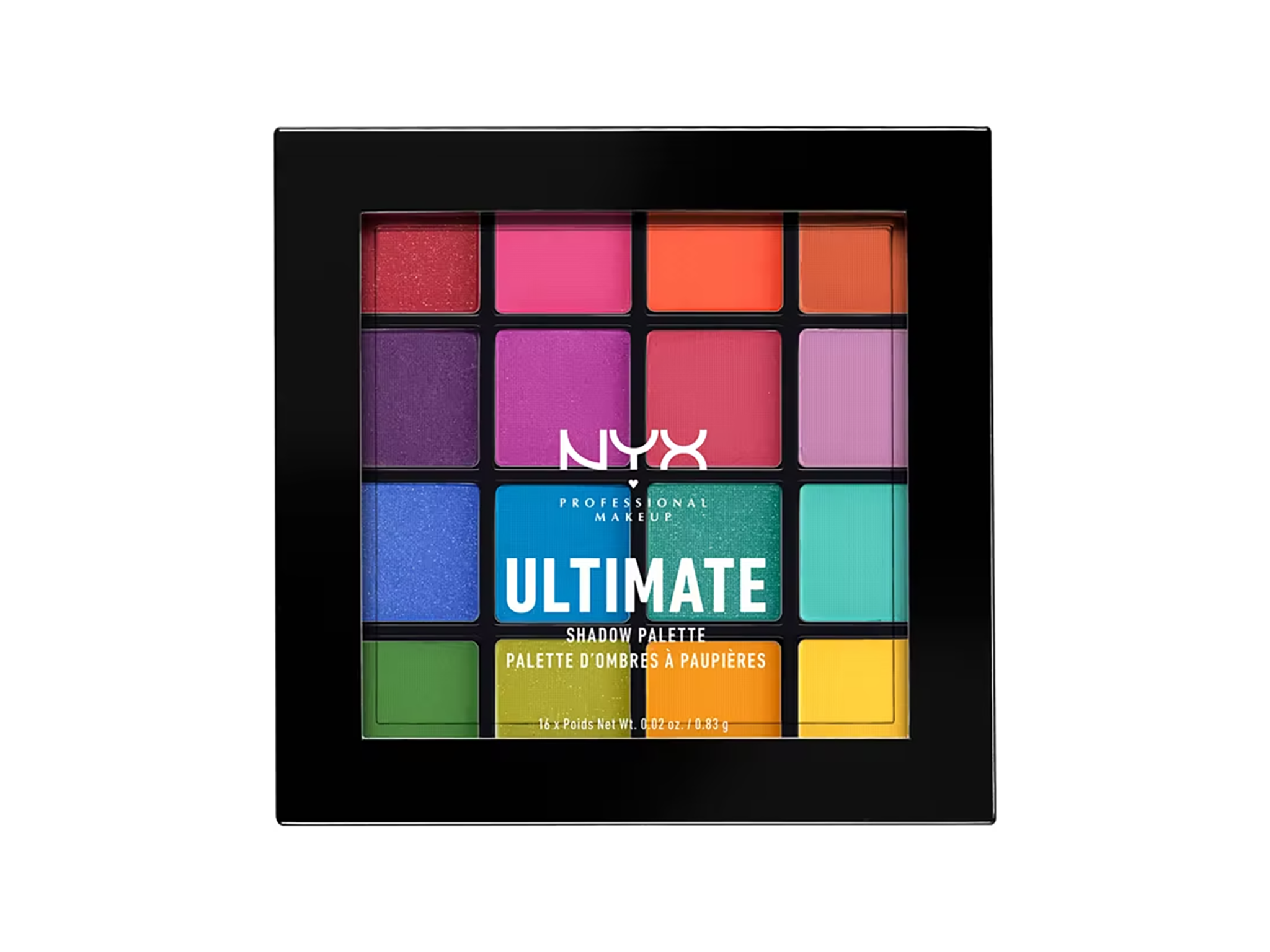 NYX professional make-up ultimate eyeshadow palette brights