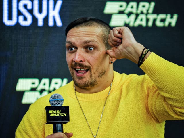 <p>Unified heavyweight champion Oleksandr Usyk in Kyiv after beating Anthony Joshua again</p>