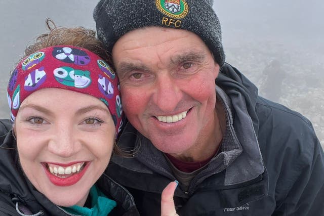 Courtney Ferguson and Trevor Botwood made it to the summit of Ben Nevis (Courtney Ferguson/NHS Lothian/PA)