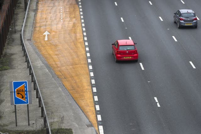 There was little traffic on the UK’s roads on Monday. (Steve Parsons/PA)