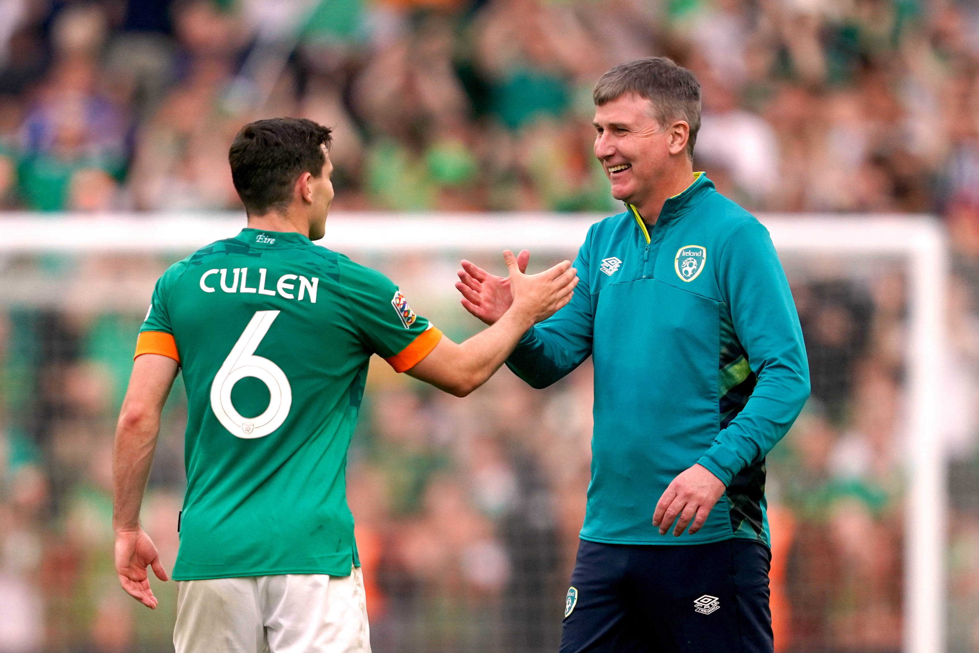 Josh Cullen (left) has become a fixture in Republic of Ireland manager Stephen Kenny’s team (Brian Lawless/PA)