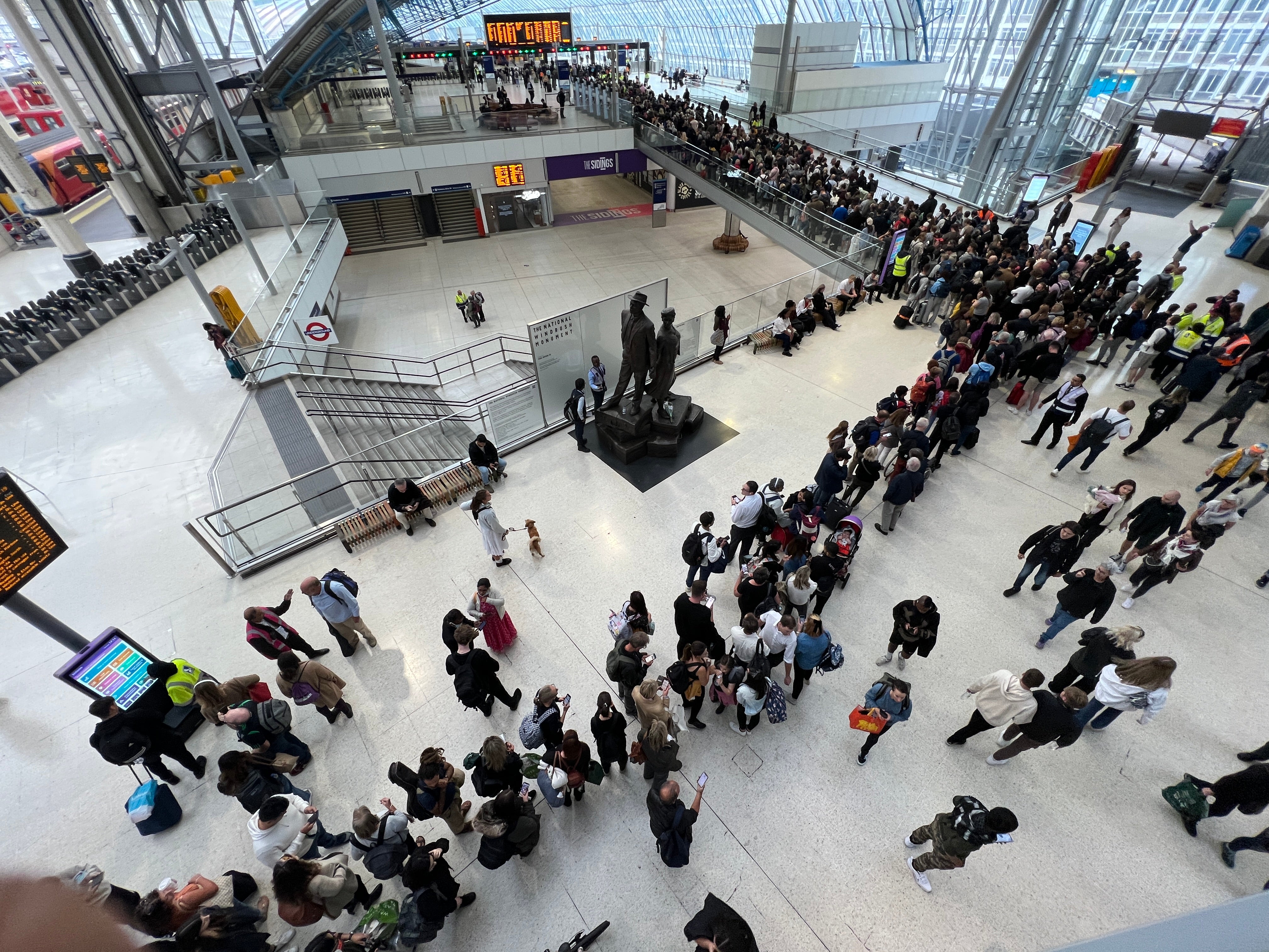 Line of duty: Passengers at the UK’s busiest rail station, London Waterloo