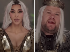 Kim Kardashian beheads enemy in hilarious House of the Dragon spoof with James Corden
